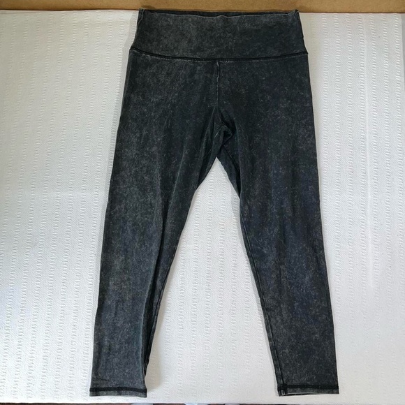 aerie Pants - Aerie Womens High Waisted Leggings Size XL Acid Wash Gray Gym Workout Lounge